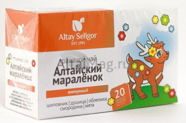 Изображение товара Иммунный Алтайский мараленок чайный напиток, 20 пакетиков Иммунный Алтайский мараленок чайный напиток, 20 пакетиков фотография